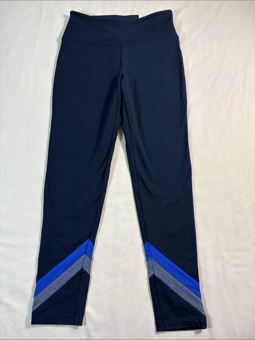 Style & Co Black Chevron Colorblock Mid Rise Comfort Waist Leggings NWT Medium